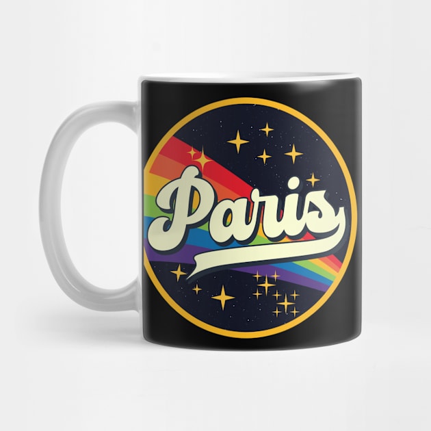 Paris // Rainbow In Space Vintage Style by LMW Art